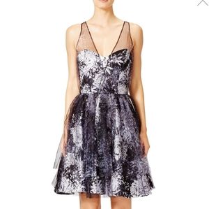 Parker Black Floral Tulle Dress